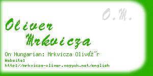 oliver mrkvicza business card